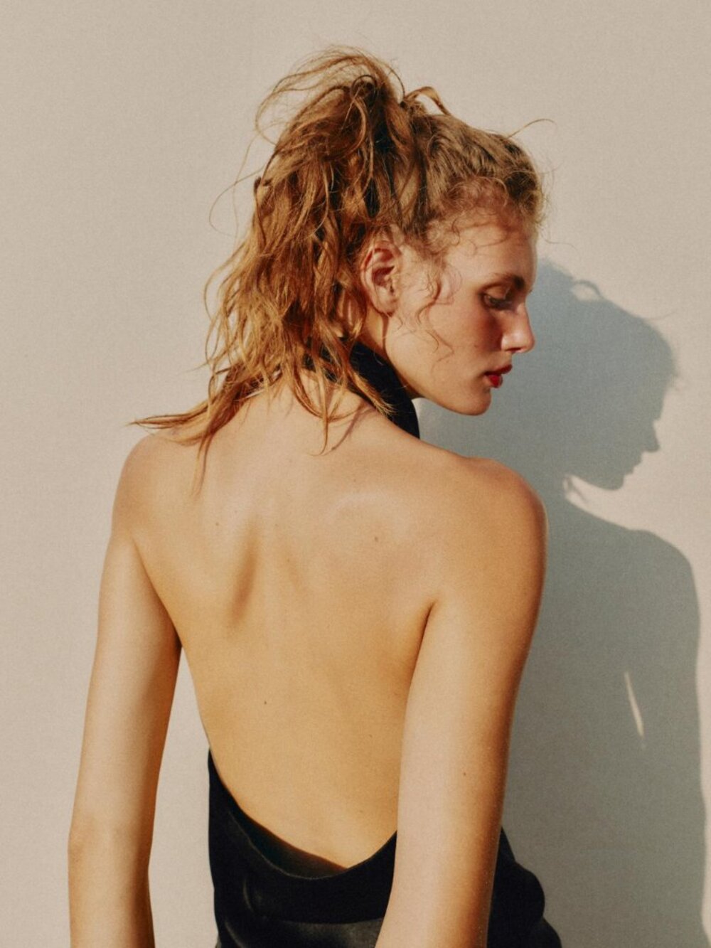 ZARA Satin Effect Cowl Halter Top | Open Back | Black | NWT | Size XS, S, M & L - Picture 5 of 15